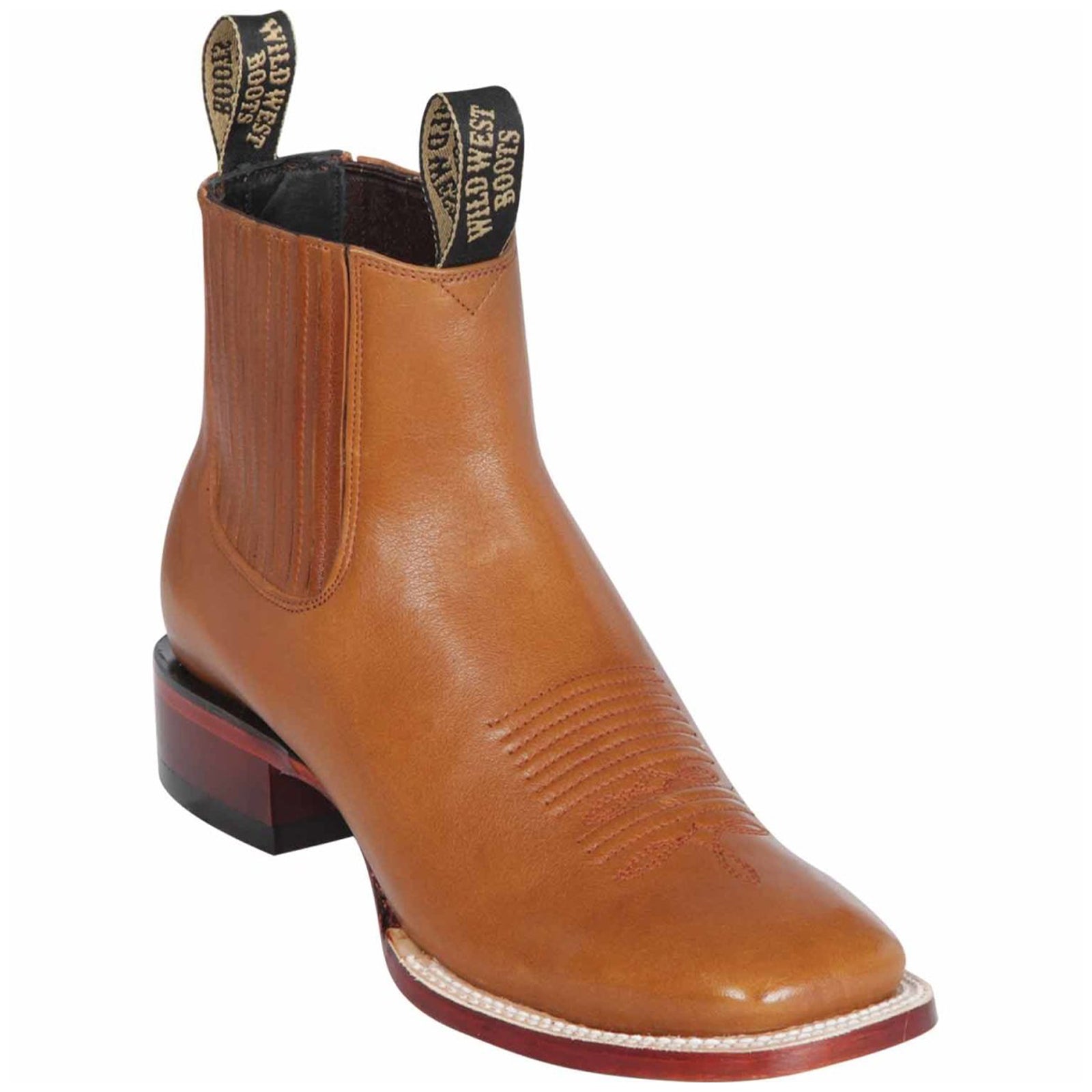 Mens Square Toe Ankle Boots - Honey