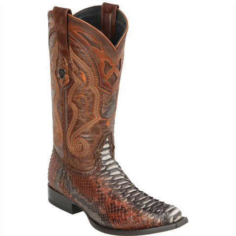 King Exotic men’s Genuine Python Snip Toe Western Boots Brown Tan Size 8 King Exotic Boots | eBay main image 2