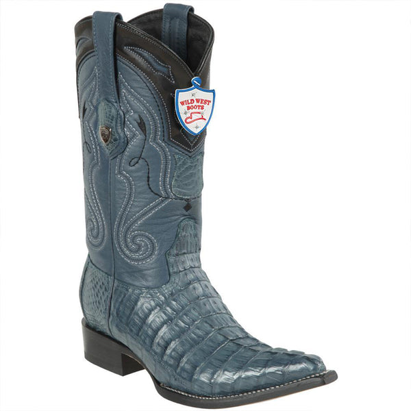 Wild West Caiman Tail Mexican Cowboy Boots Blue Jean