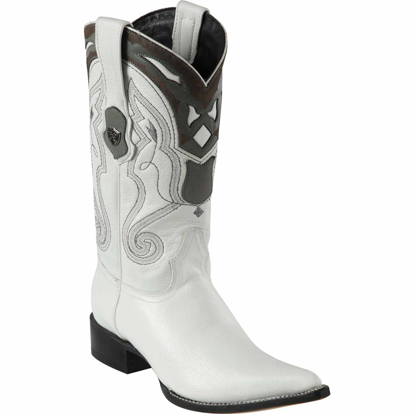 Mens White Pointy Cowboy Boots - Wild West Boots