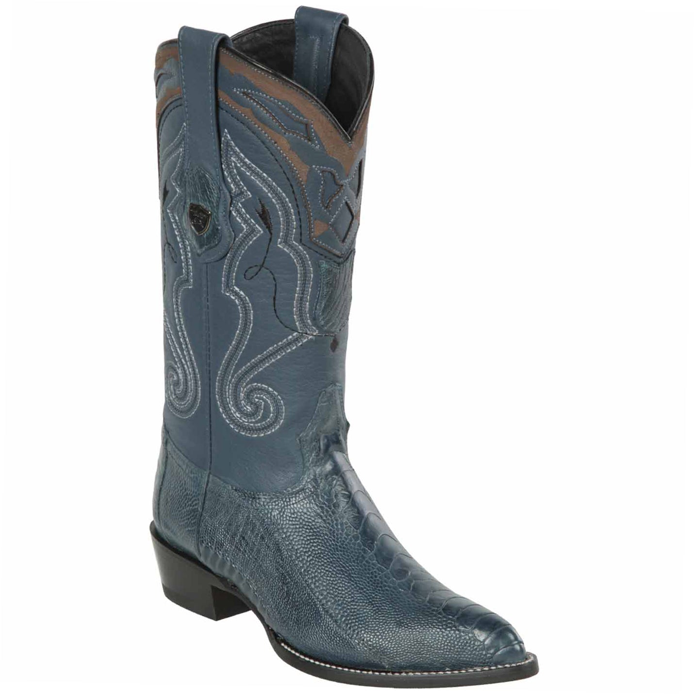 Wild West Boots - Blue Ostrich Cowboy Boots