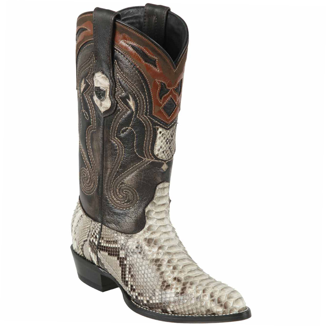 Wild West Boots - Cowboy Boots Snakeskin J-Toe Natural