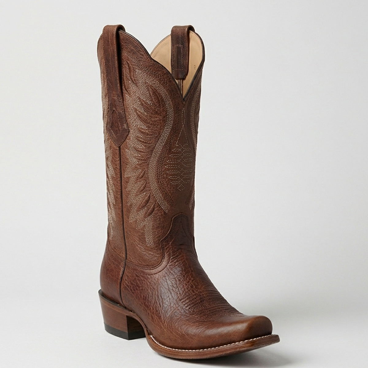 Los Altos Women's Walnut Semi Square Toe Cowboy Boot