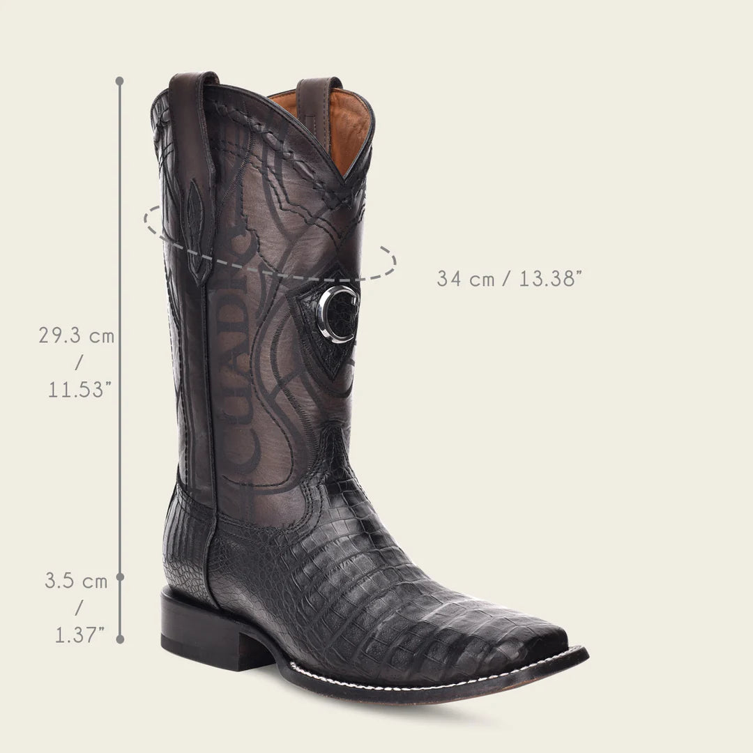 Caiman Square Toe Boots