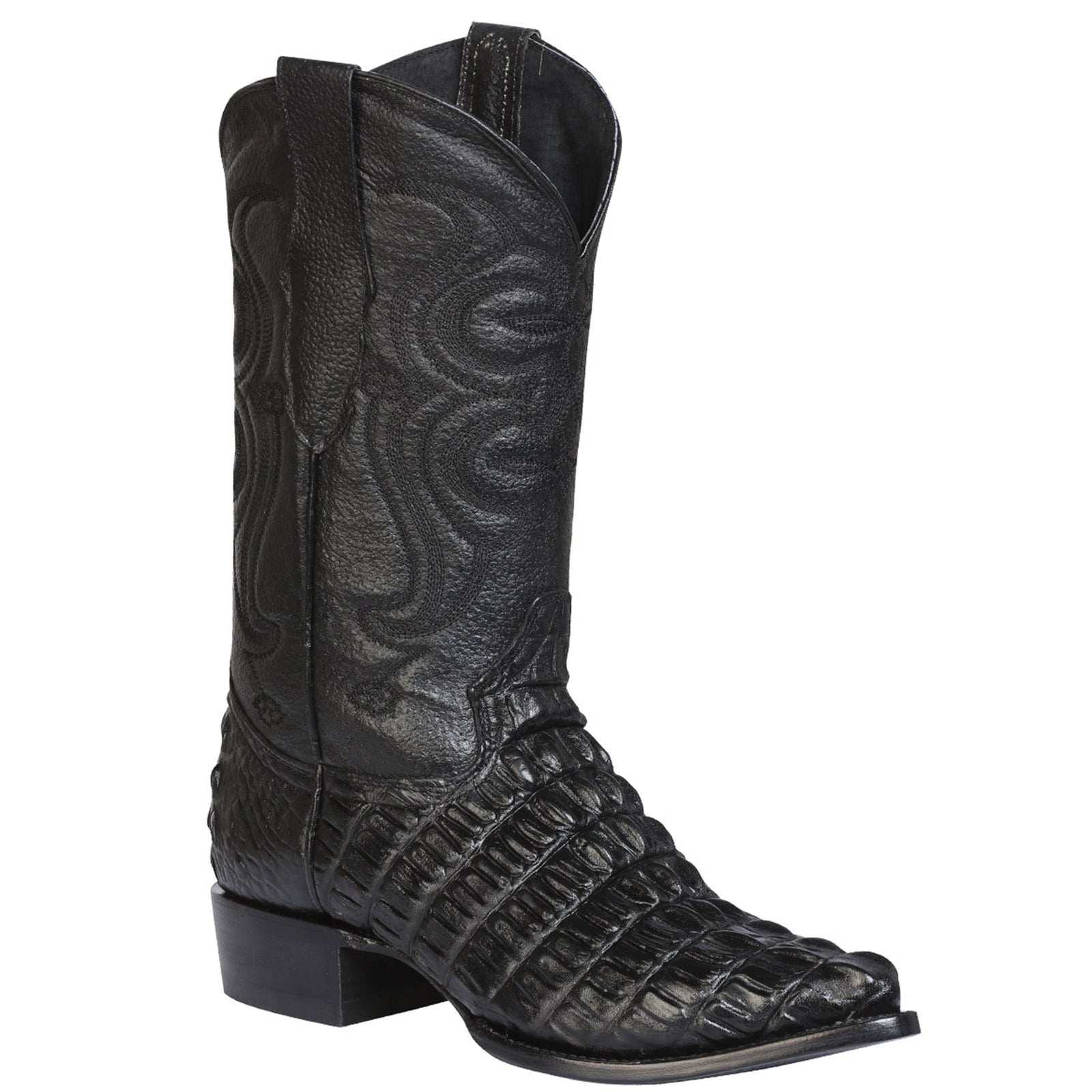 Knee-High Crocodile Pointed Boots