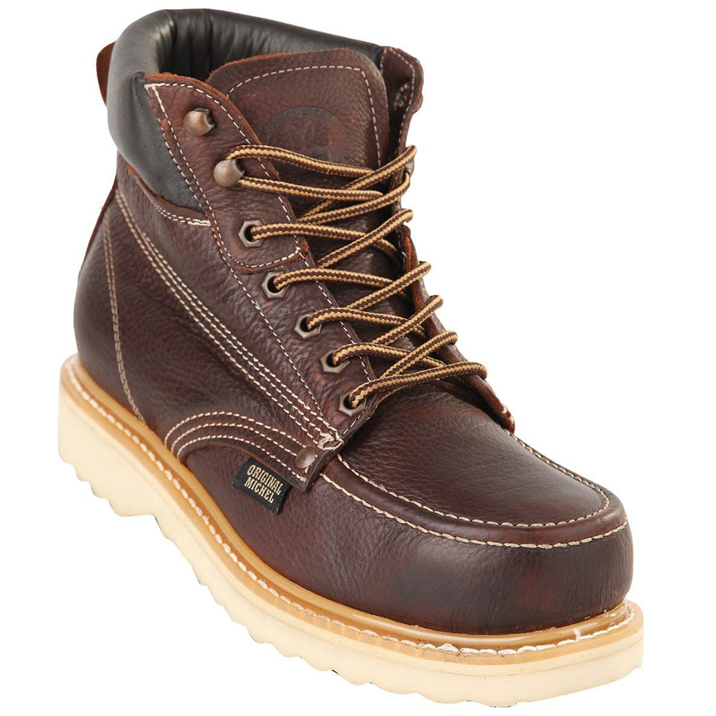 Brown Moc Toe Work Boots - Original Michel