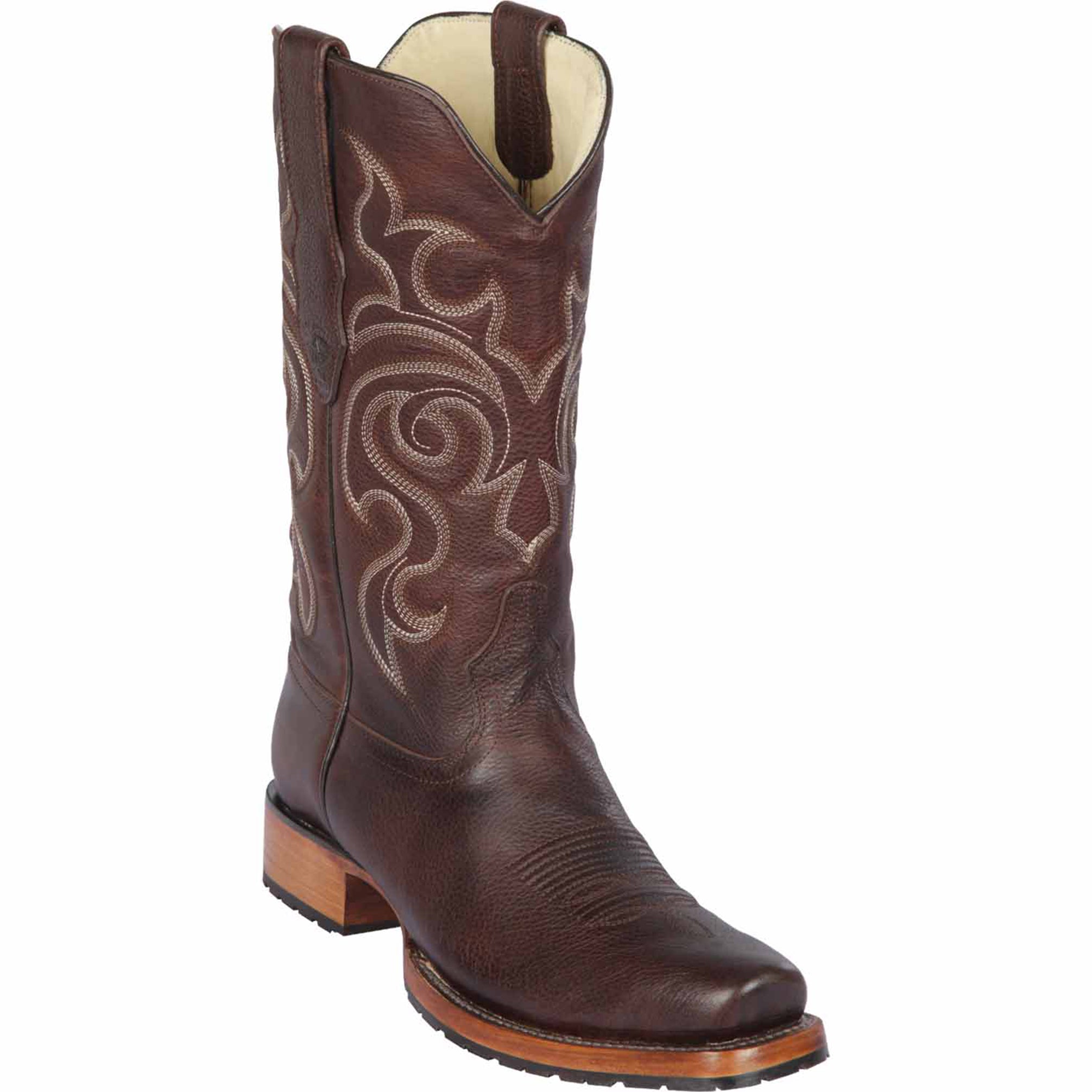 Brown Square Toe Cowboy Boots - Los Altos Boots