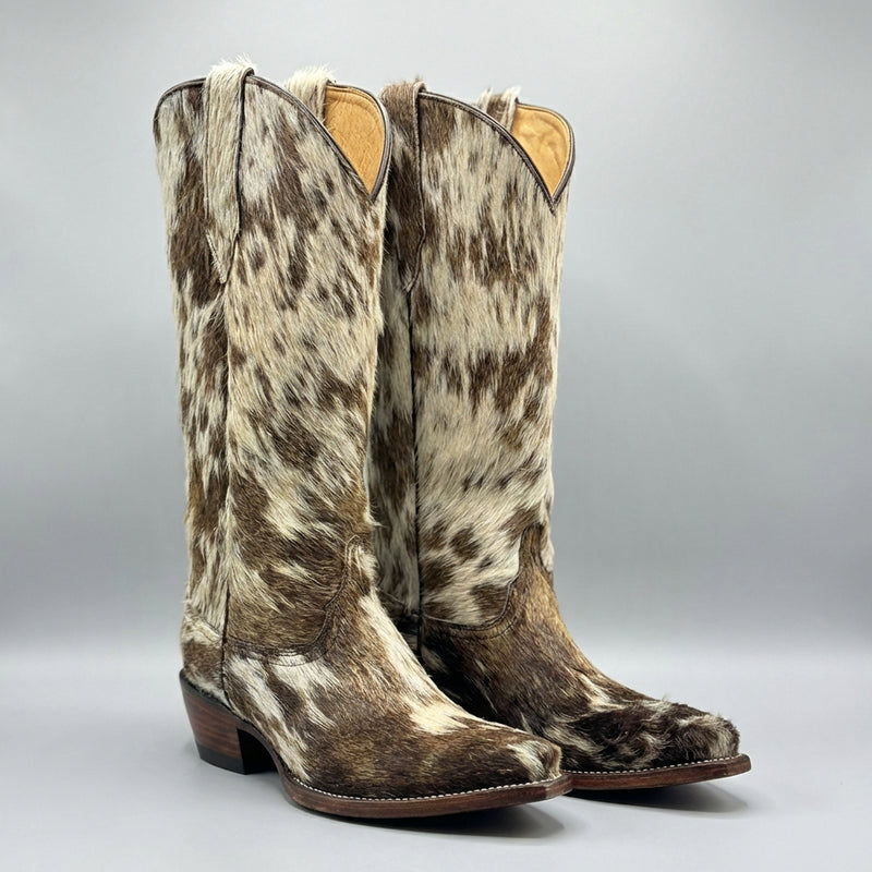 Lirac Women's Colorado Hair-On Hide Snip Toe Cowgirl Boots