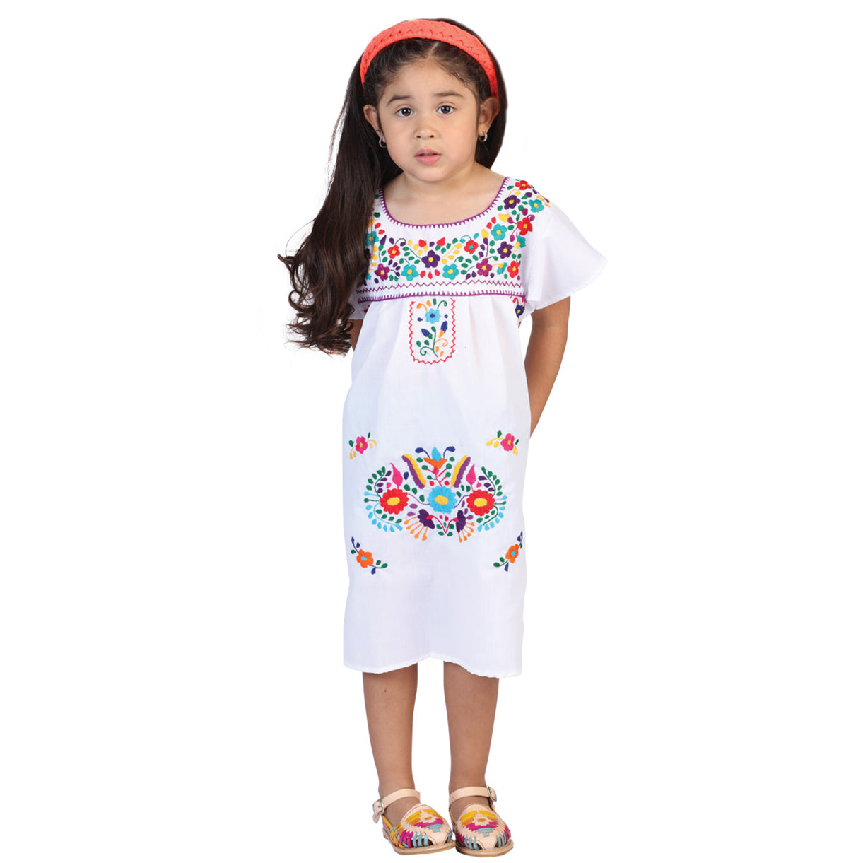 Girl’s Mexican Embroidered Dress
