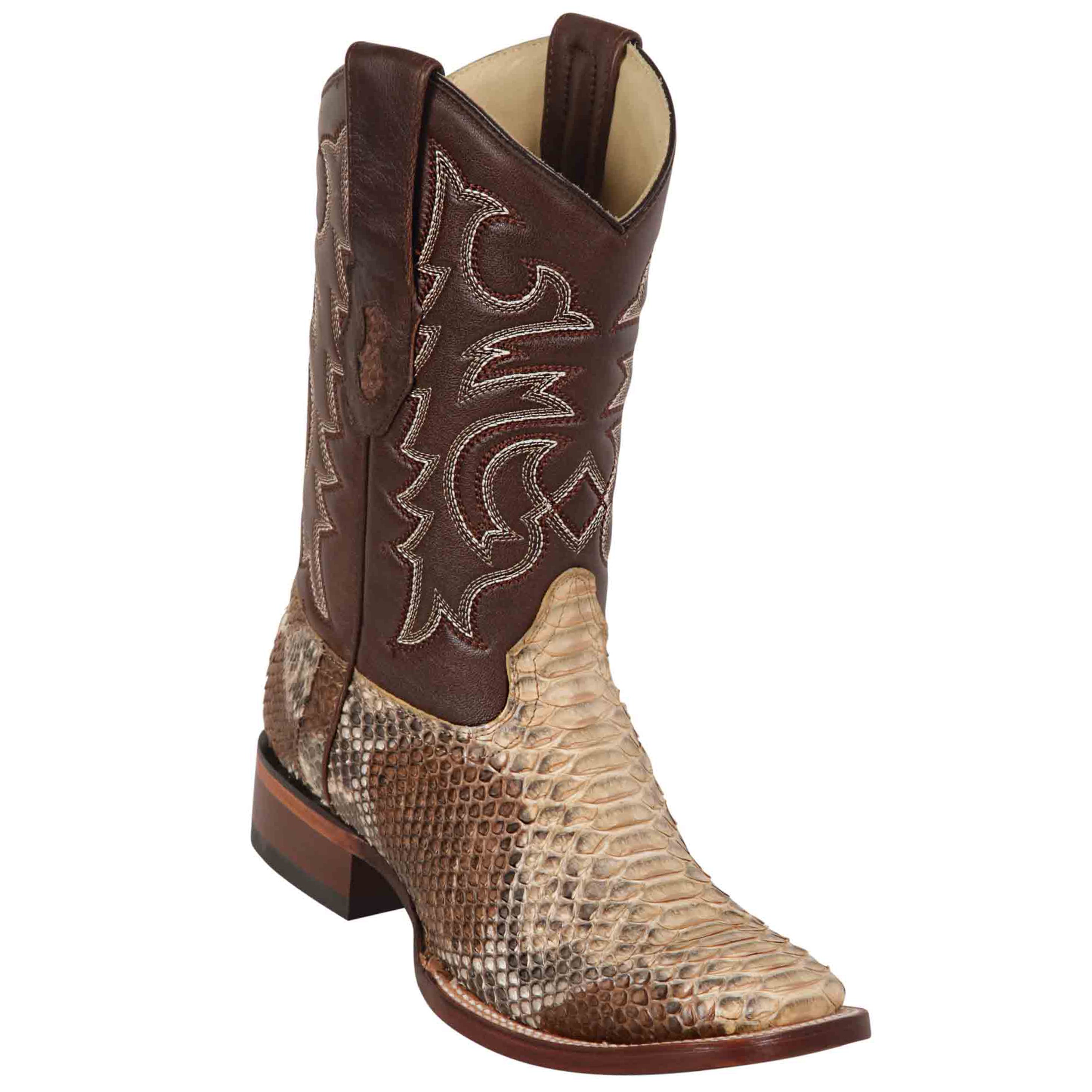 Mens Square Toe Snakeskin Boots - Los Altos Boots