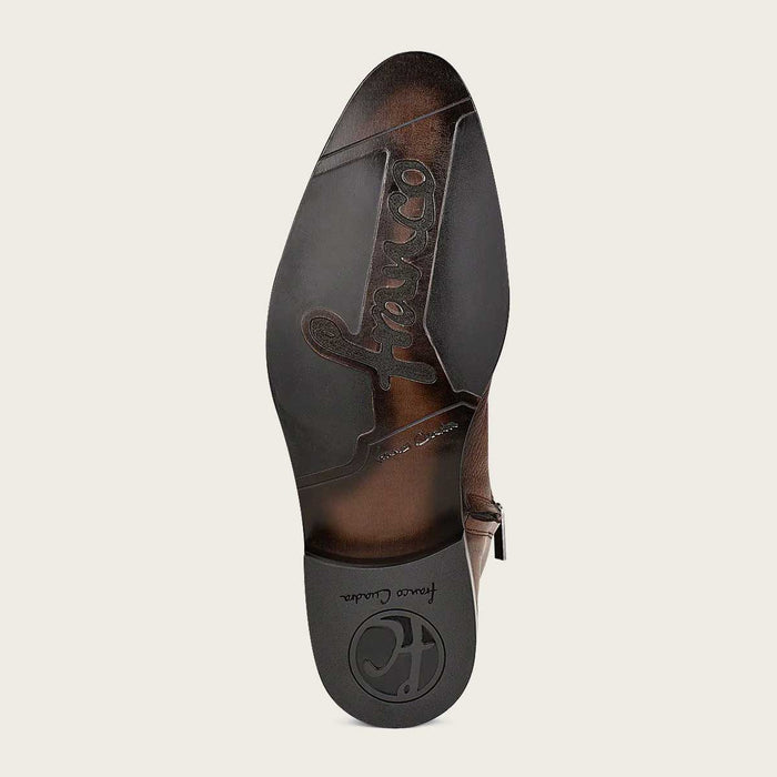 Cuadra Men's Soft Deer Leather Urban Short Dress Boot - Black & Chocolate