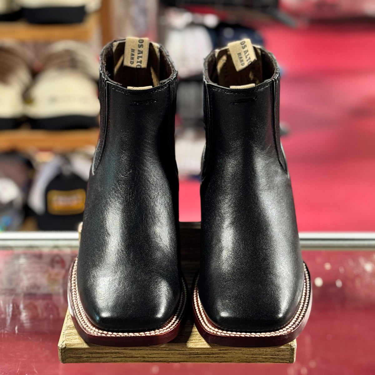 専用ページ3 Wide Fit Black Heeled Western Boots Pull-On Women's Knee-High