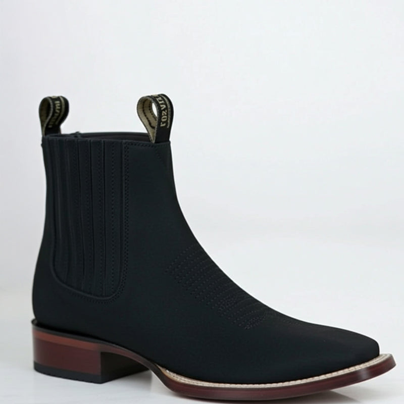 Black Square Toe Boot