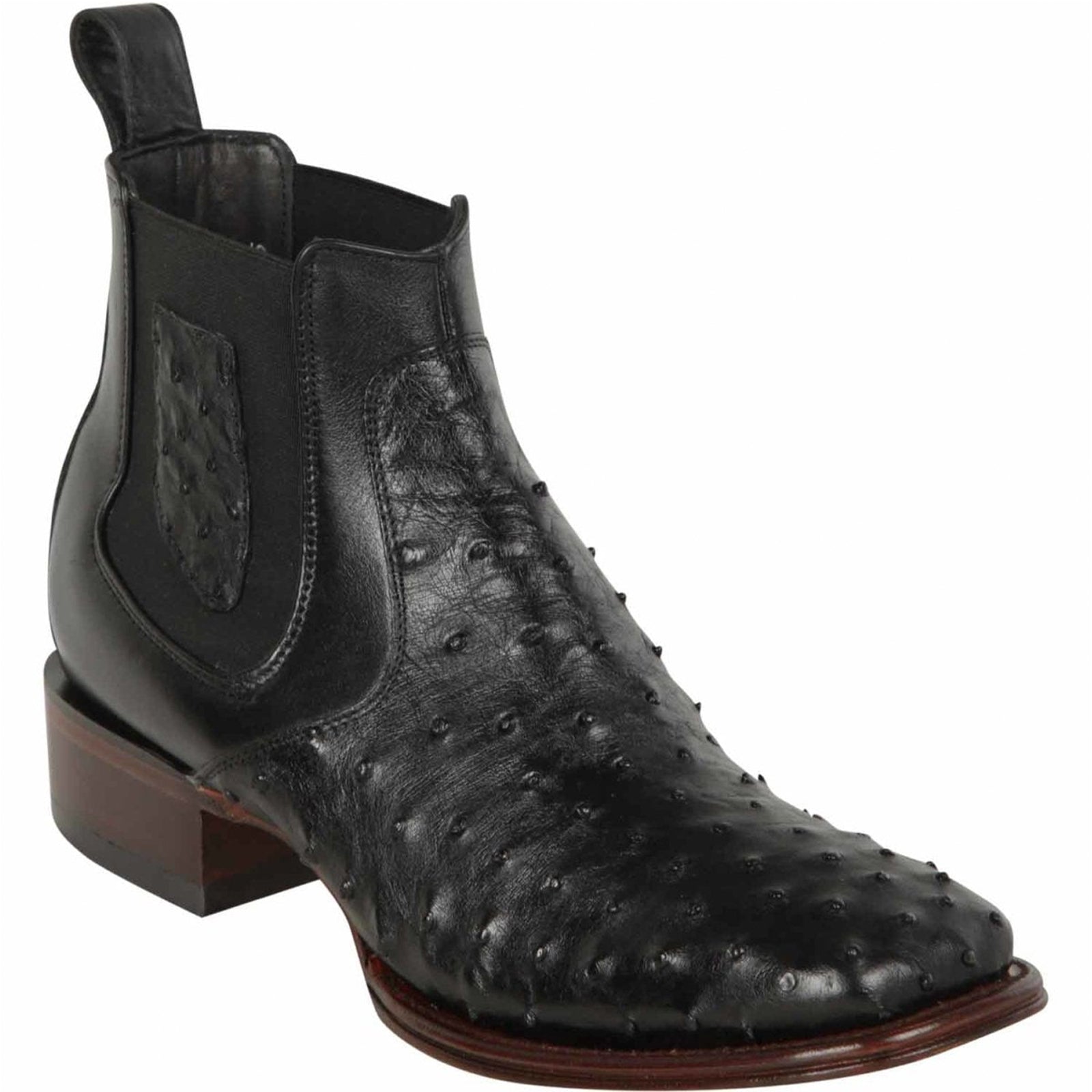 Black Ostrich Boots Low Ankle main image 0