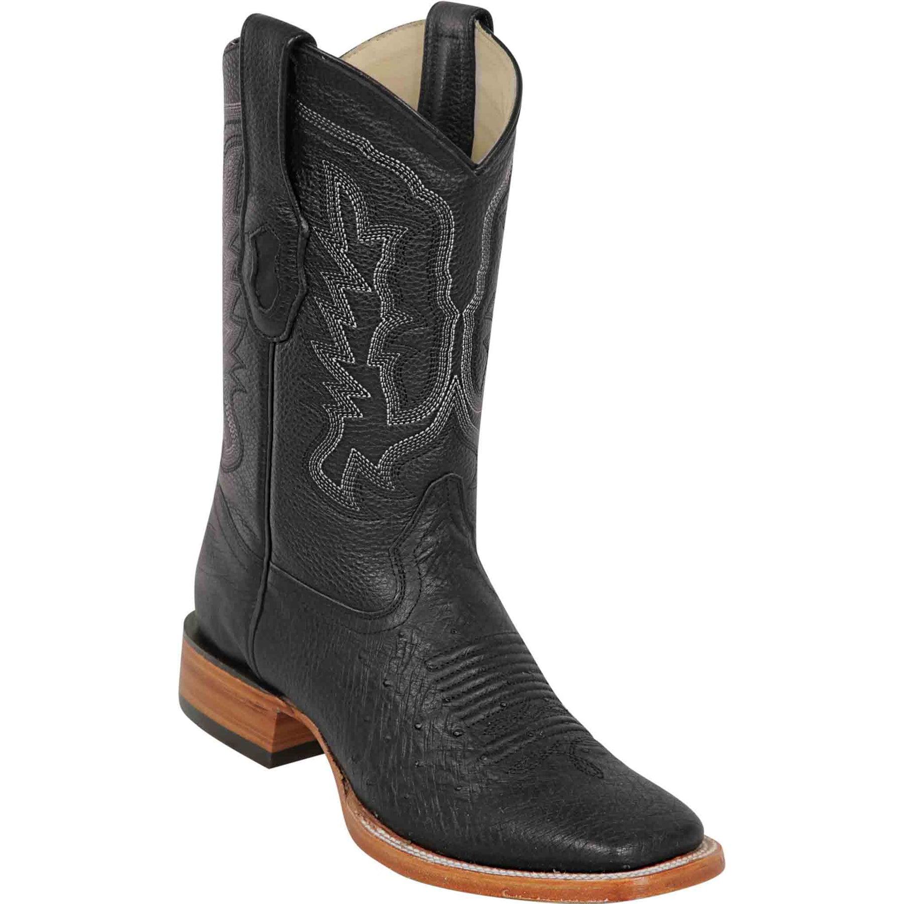 Mens Black Ostrich Boots