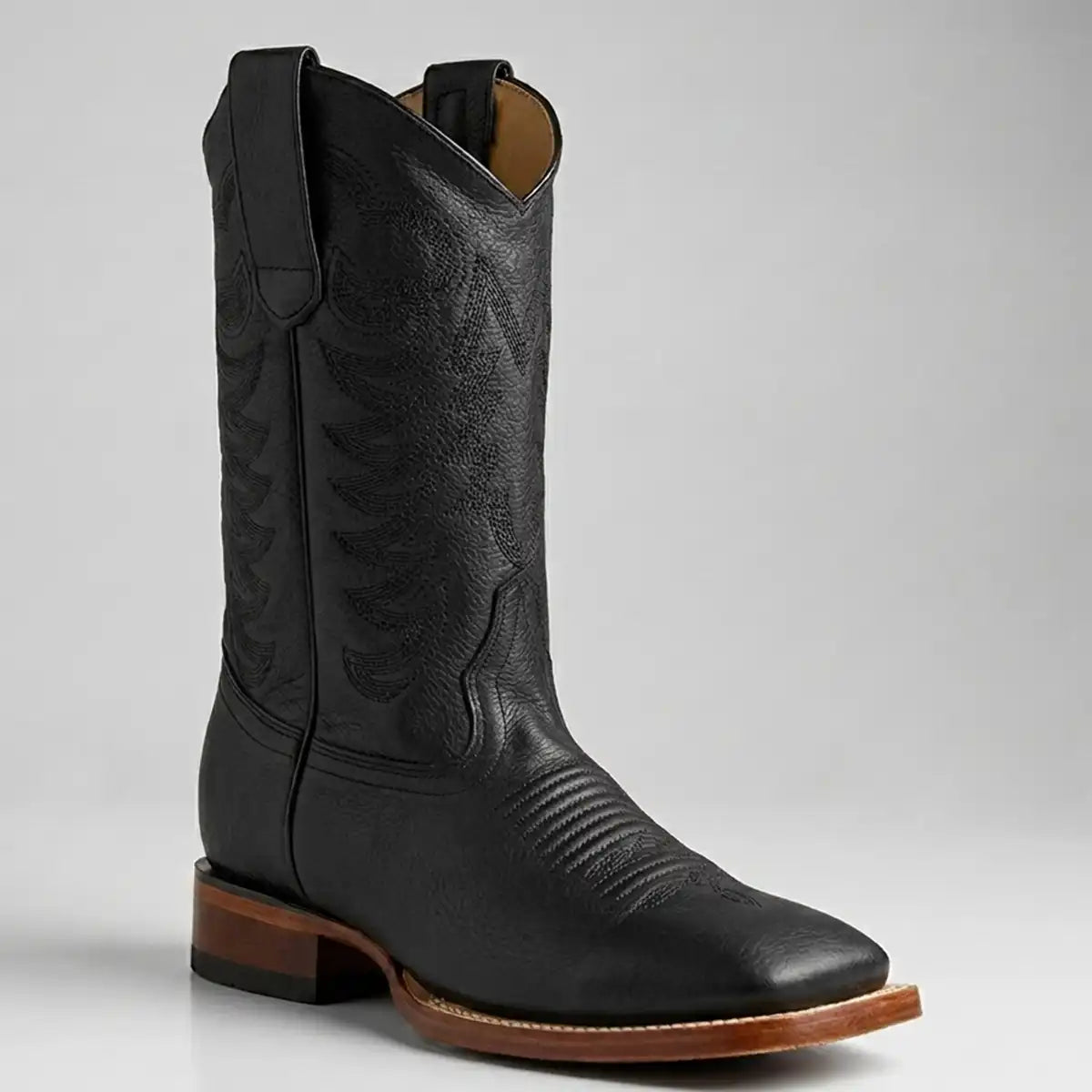 Botas Los Altos Negras Extra Ancha Horma Cuadrada