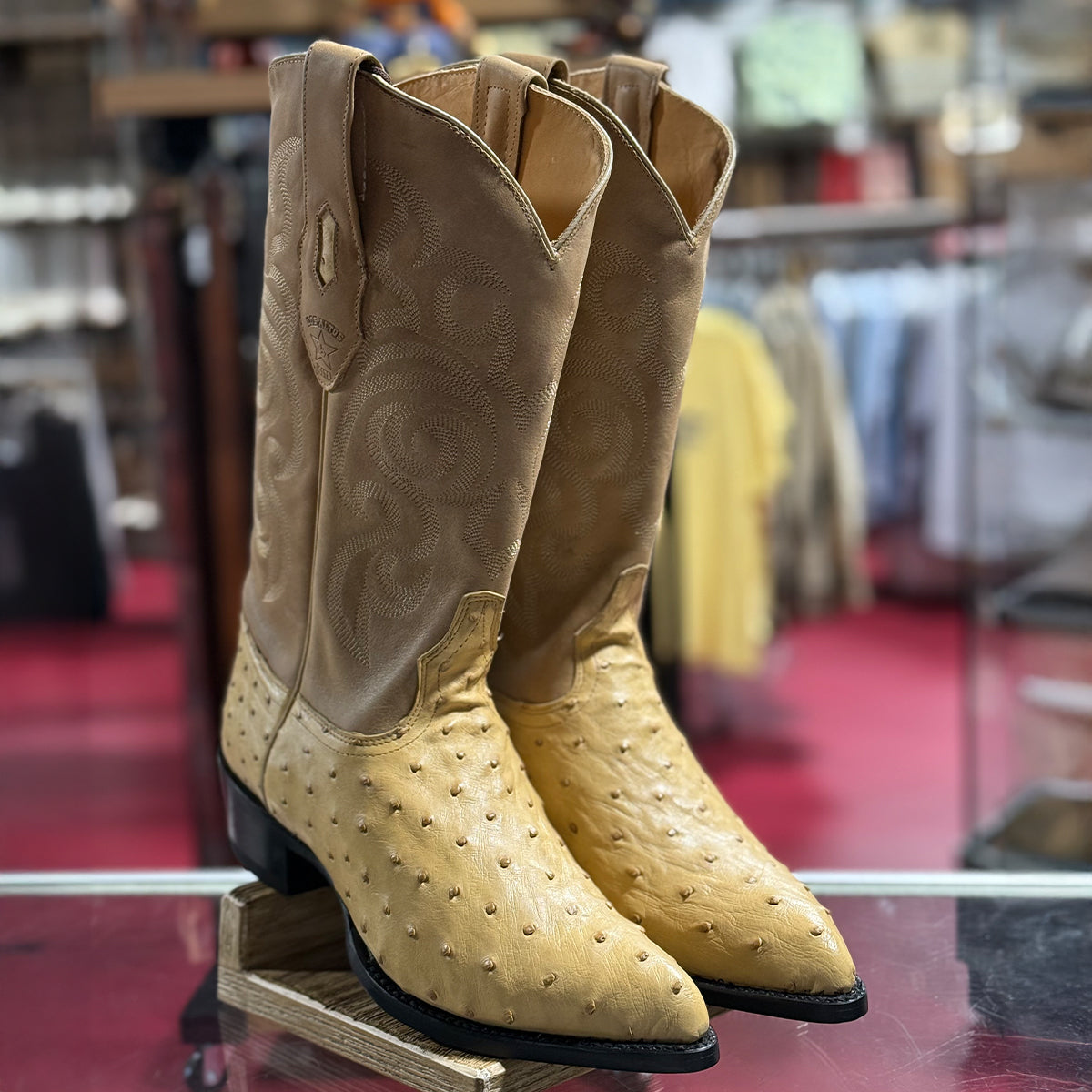 Los Altos Oryx Ostrich Cowboy Boots J-Toe