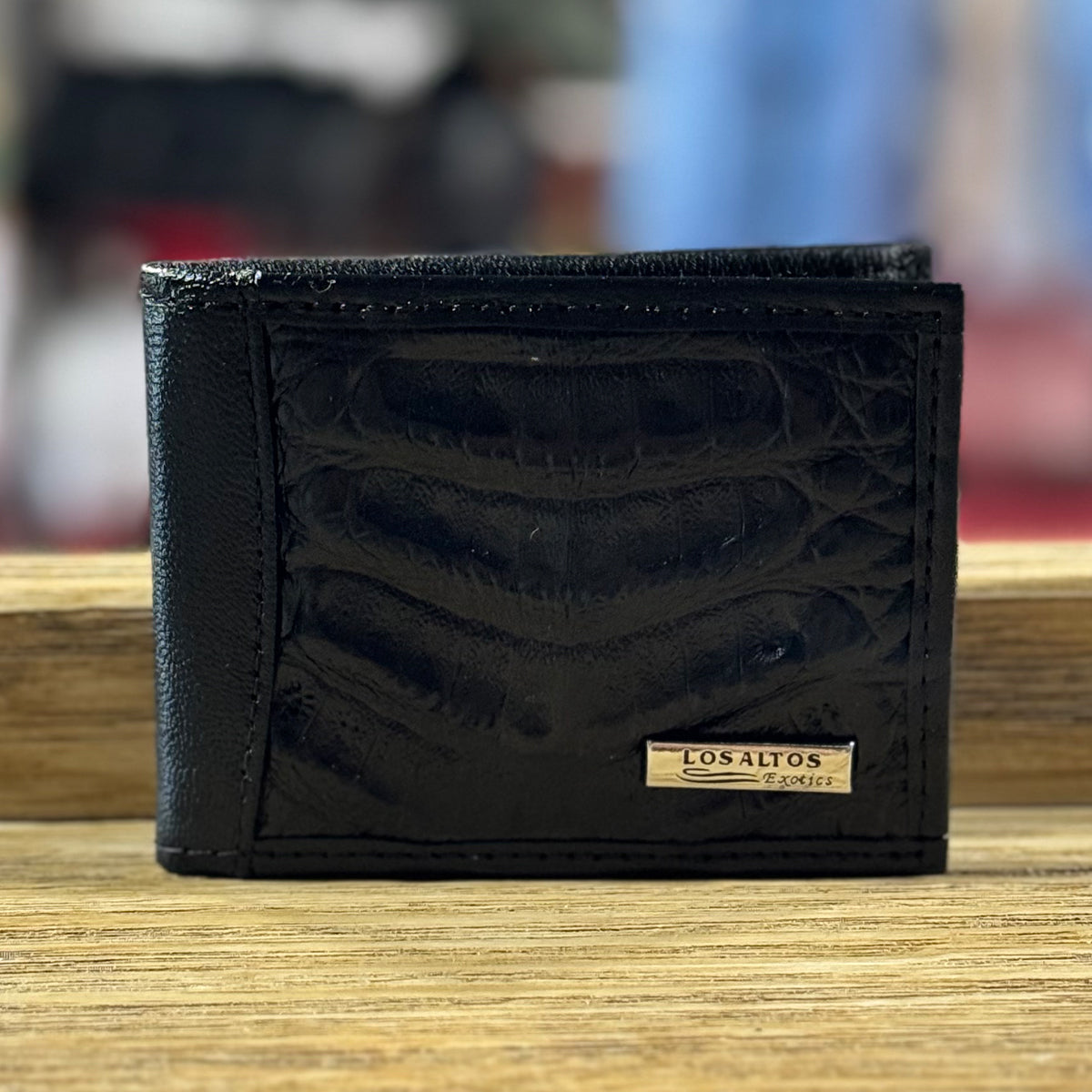 Los Altos Black Crocodile Money Clip