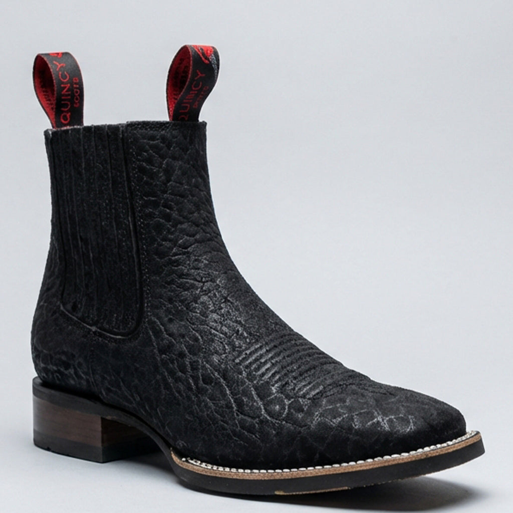 UIN Men\'s Ankle Chelsea Boots Cow Suede Comfort Walking Shoes (Bilbao Black) UIN Men main image 4