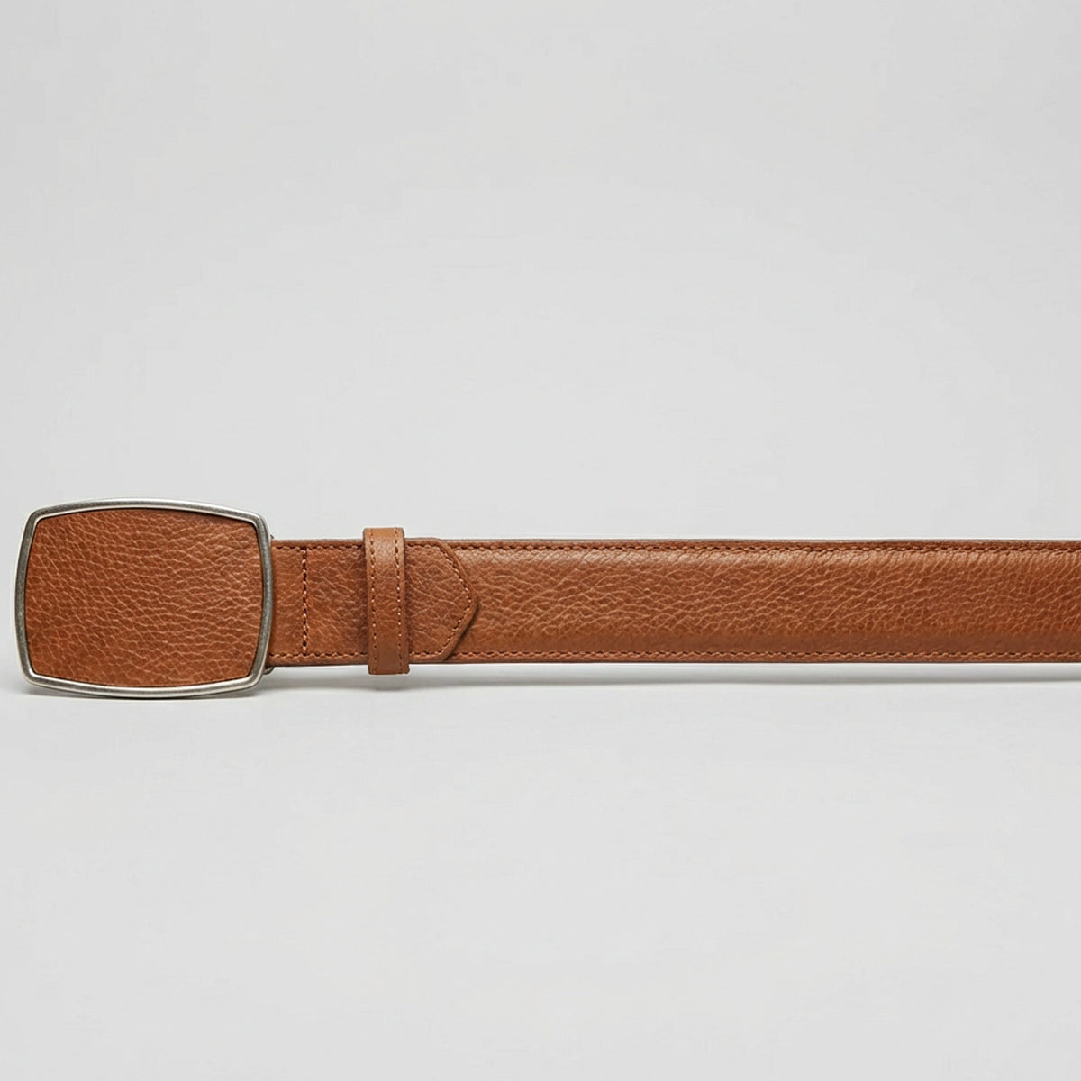 Cinto de Piel Miel Acabado Grisly