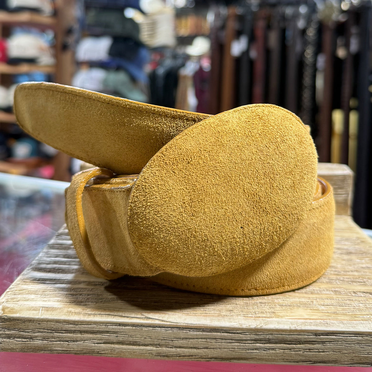 Light Brown Suede Belt