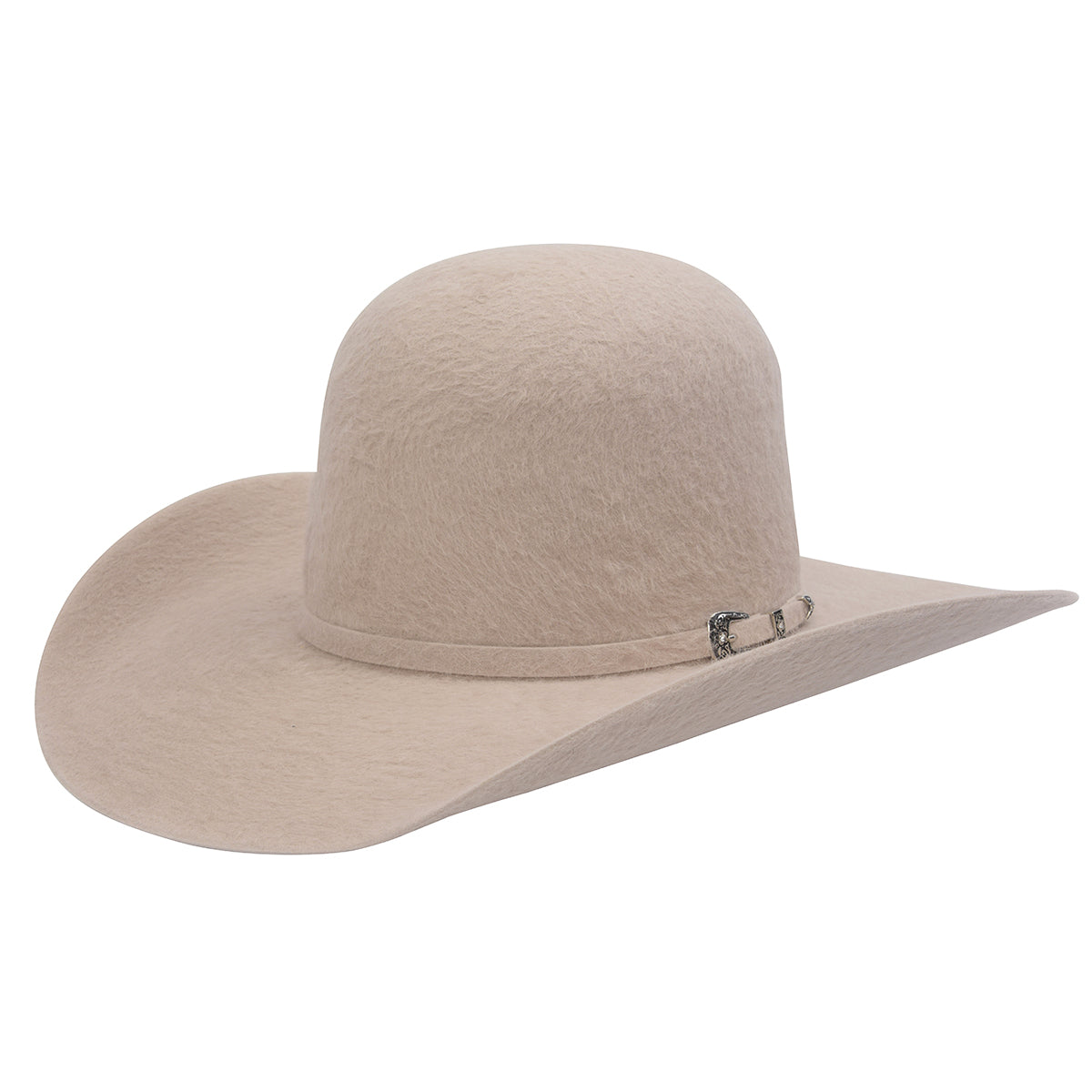 Cuernos Chuecos 30x fur felt open crown western hat color silverbelly.
