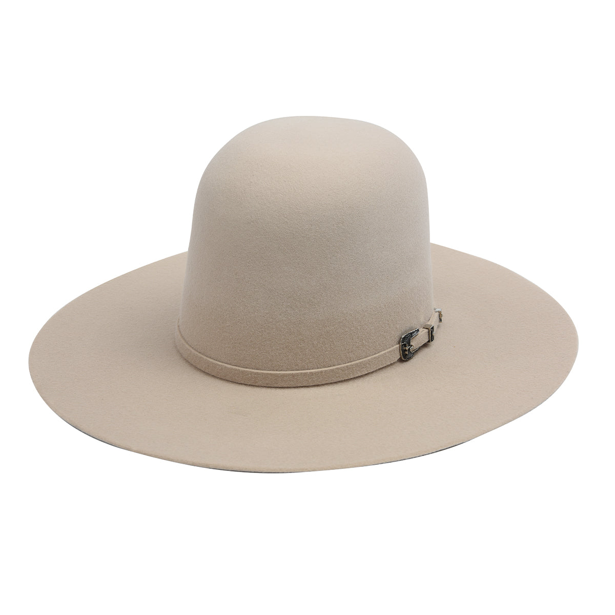 Tejana Cuernos Chuecos silverbelly open crown wool felt western hat.