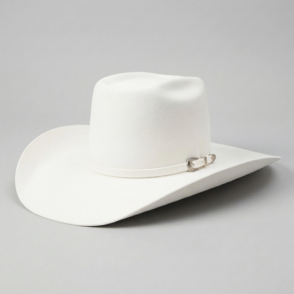 Cuernos Chuecos 6X White Brick Crown Felt Cowboy Hat
