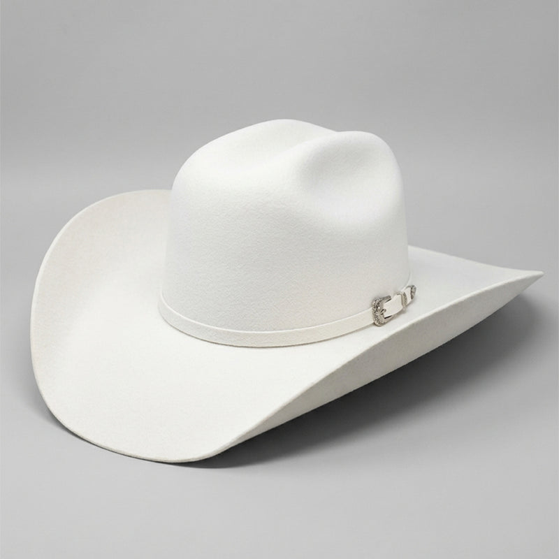 Cuernos Chuecos 6X White Felt Western Hat
