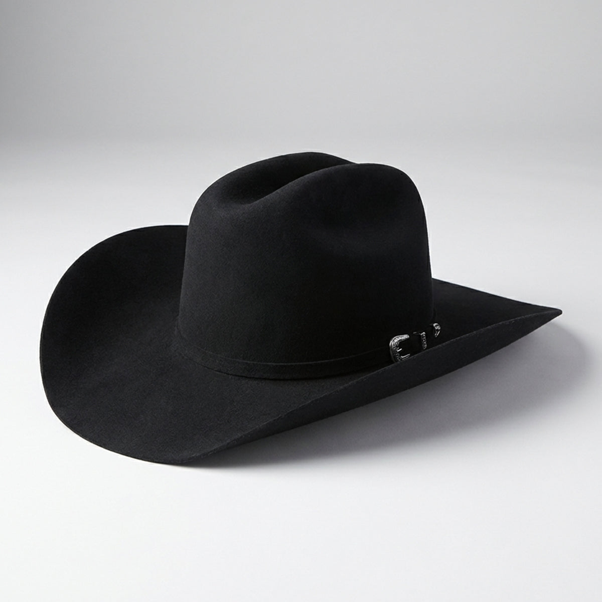 HORN 黒 LLサイズ チャップス Cuernos Chuecos Chaparral 100X Black Fur Felt Cowboy Hat