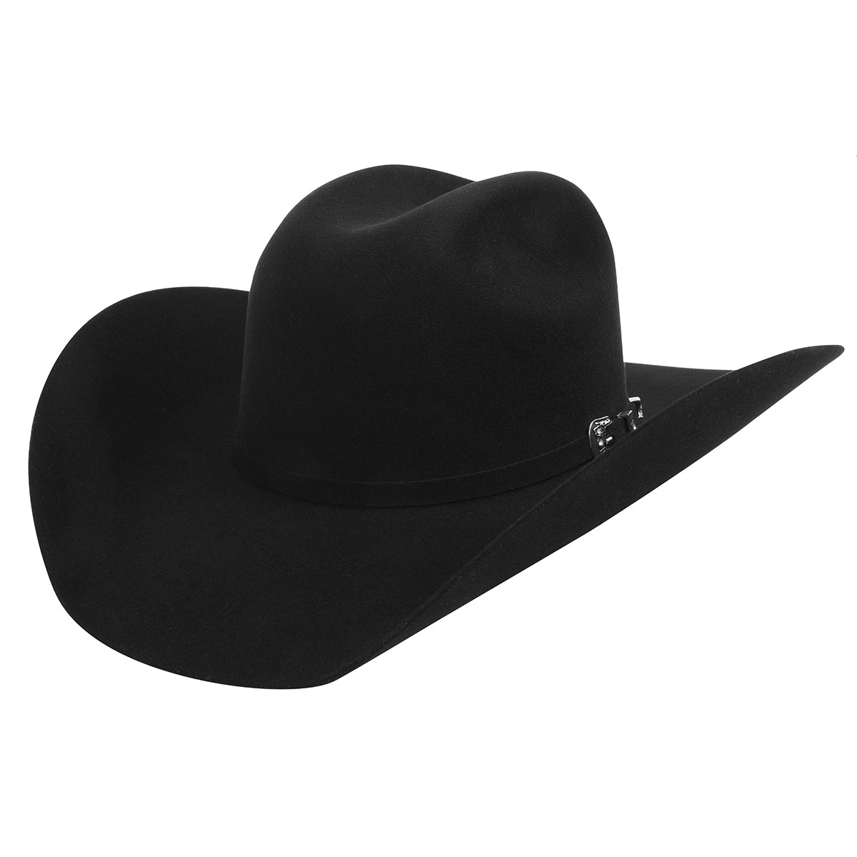 Cuernos Chuecos Oscar black 100x Rabbit fur felt western hat.