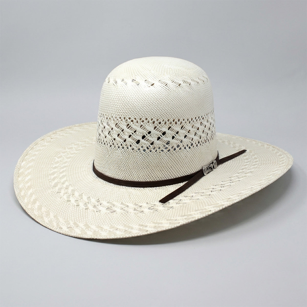 Cuernos Chuecos Two Tone Triple Vented Open Crown Straw Cowboy Hat