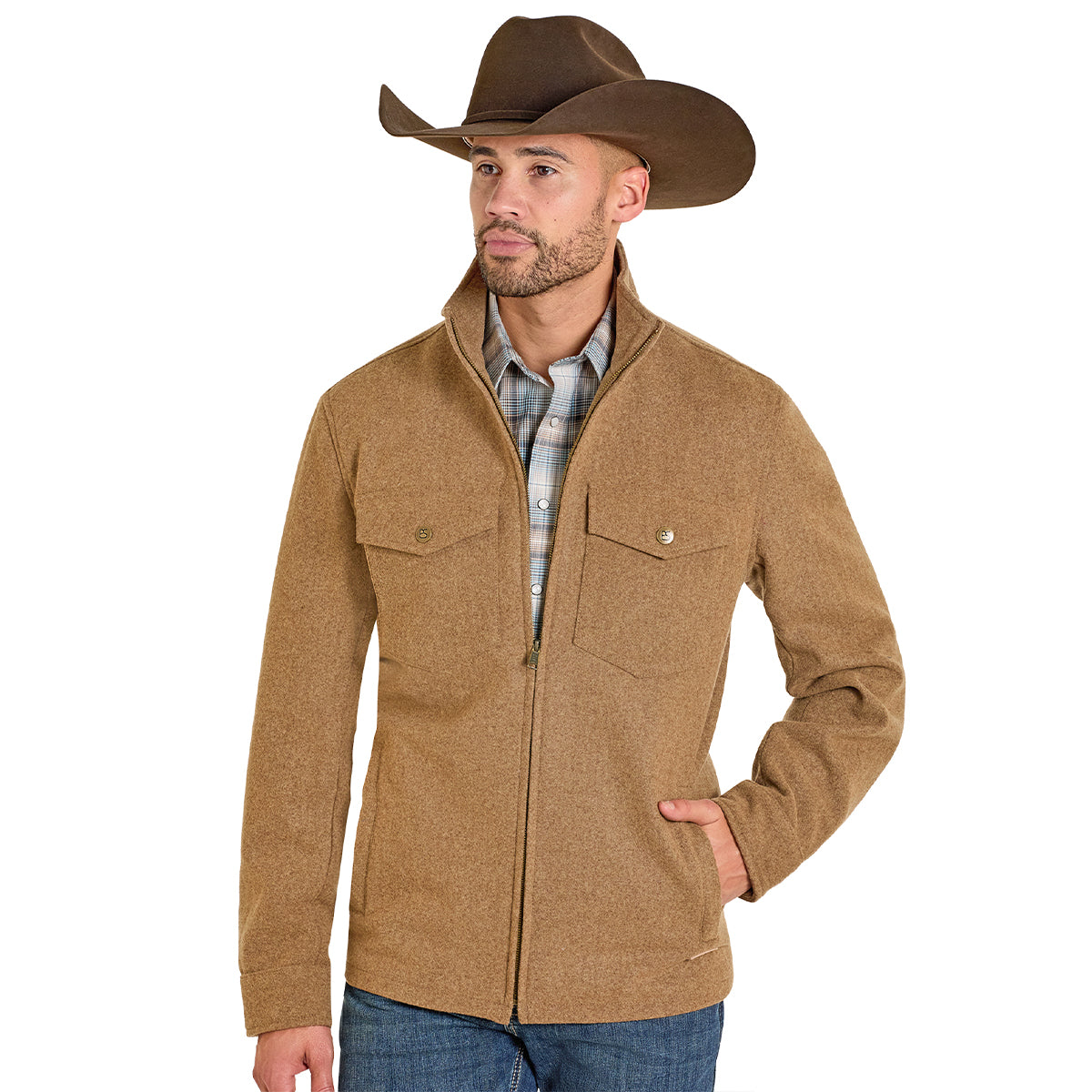 Rock & Roll Mens Heather Wool Coat