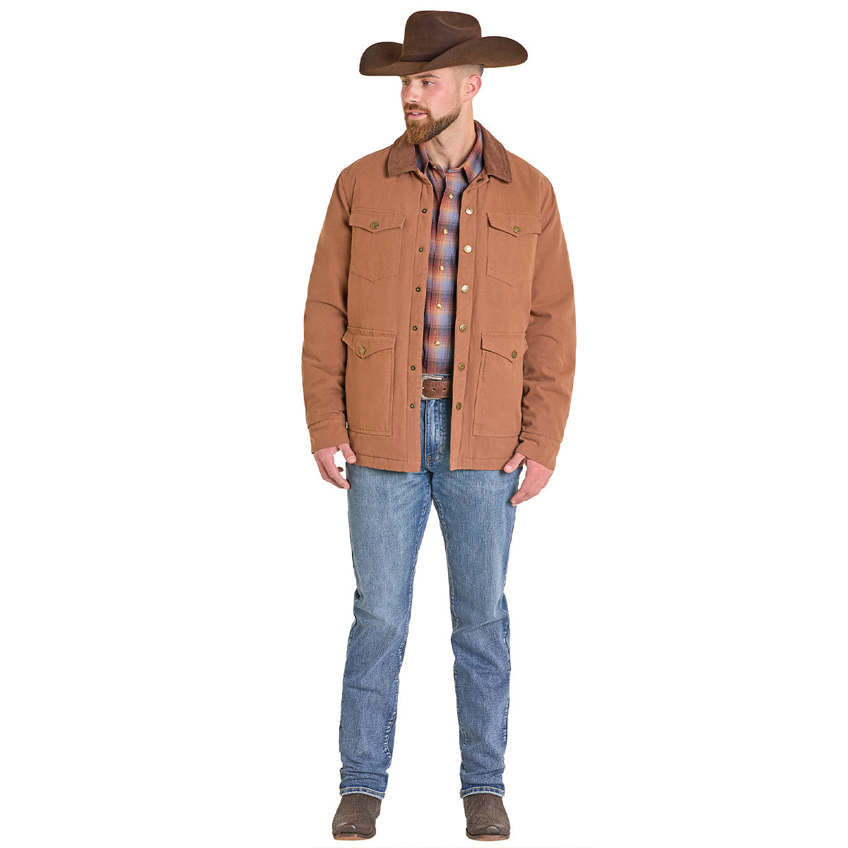 Washed Canvas With Corduroy Rancher Coat | Rock & Roll Denim