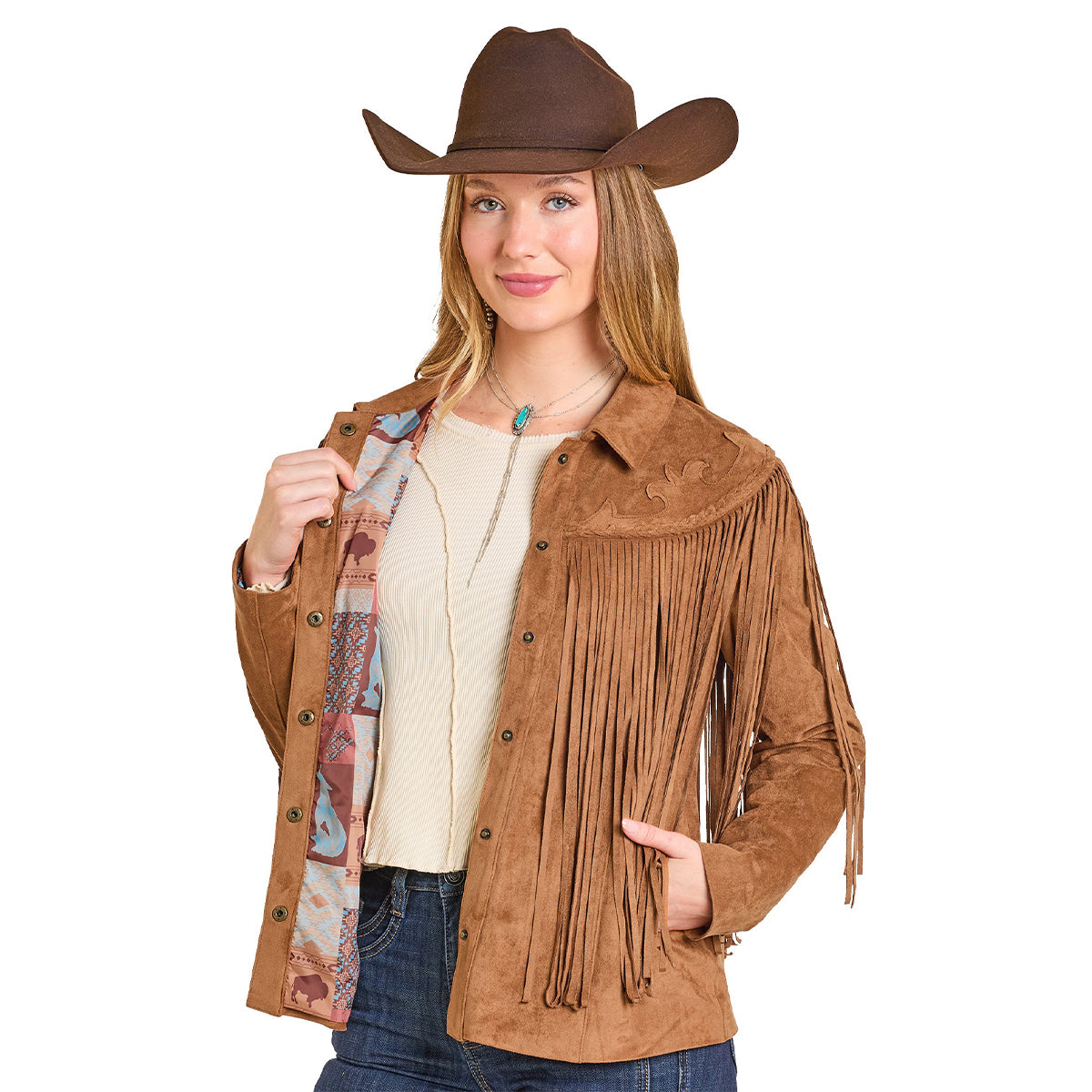 Women's Fringe Suede Jacket