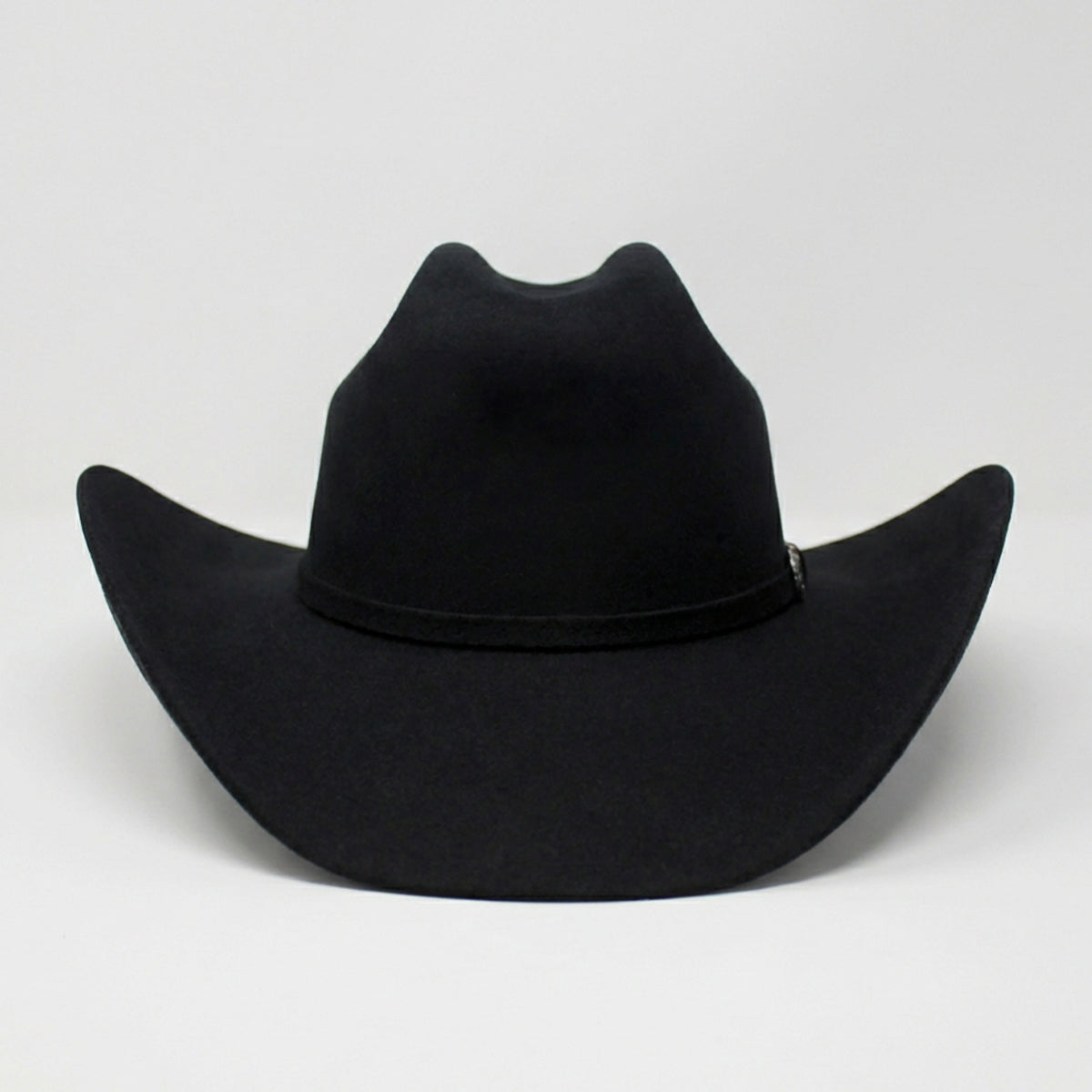 Front view of Tombstone Este Oeste Black Felt Western Hat