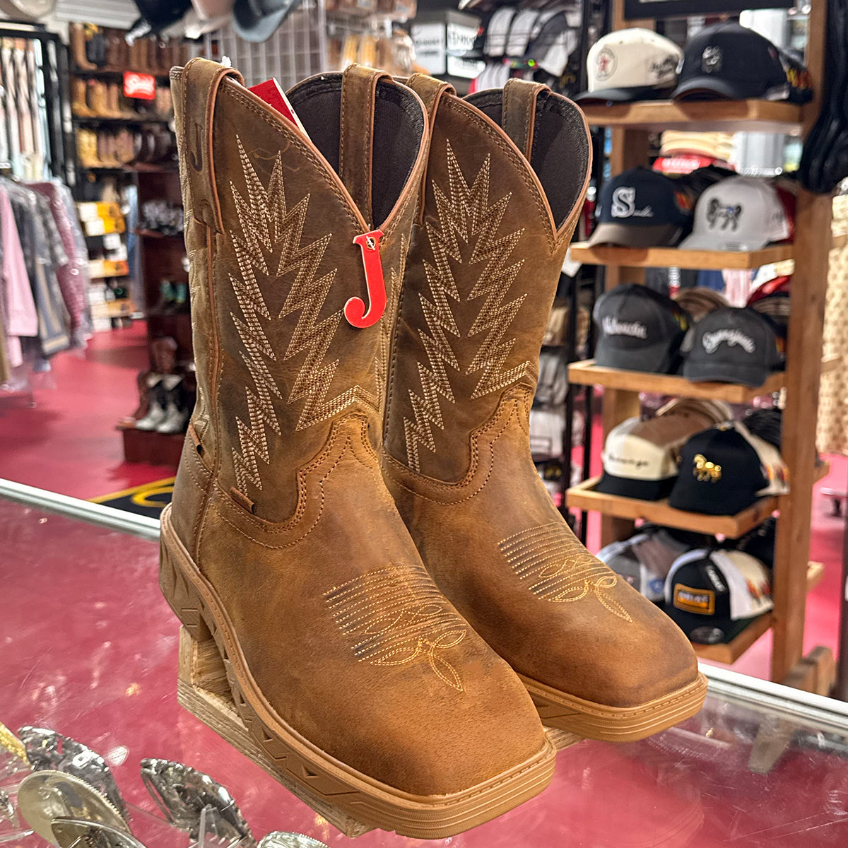 Justin Blinder Men's Brown Waterproof Steel Toe Work Boots