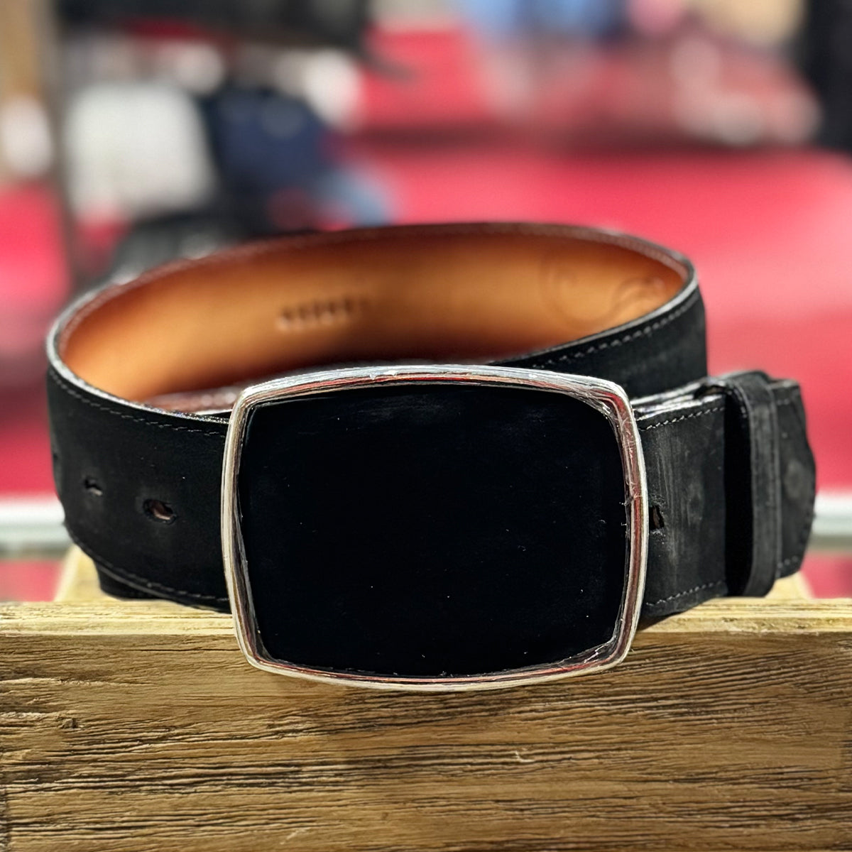 Cinto Vaquero Nubuck Negro