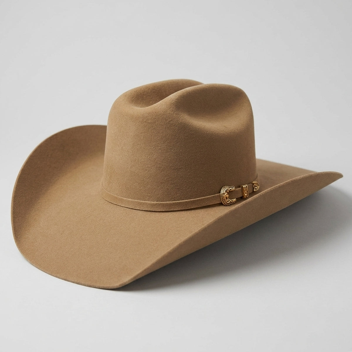Tombstone Roper nutria wool felt western hat.