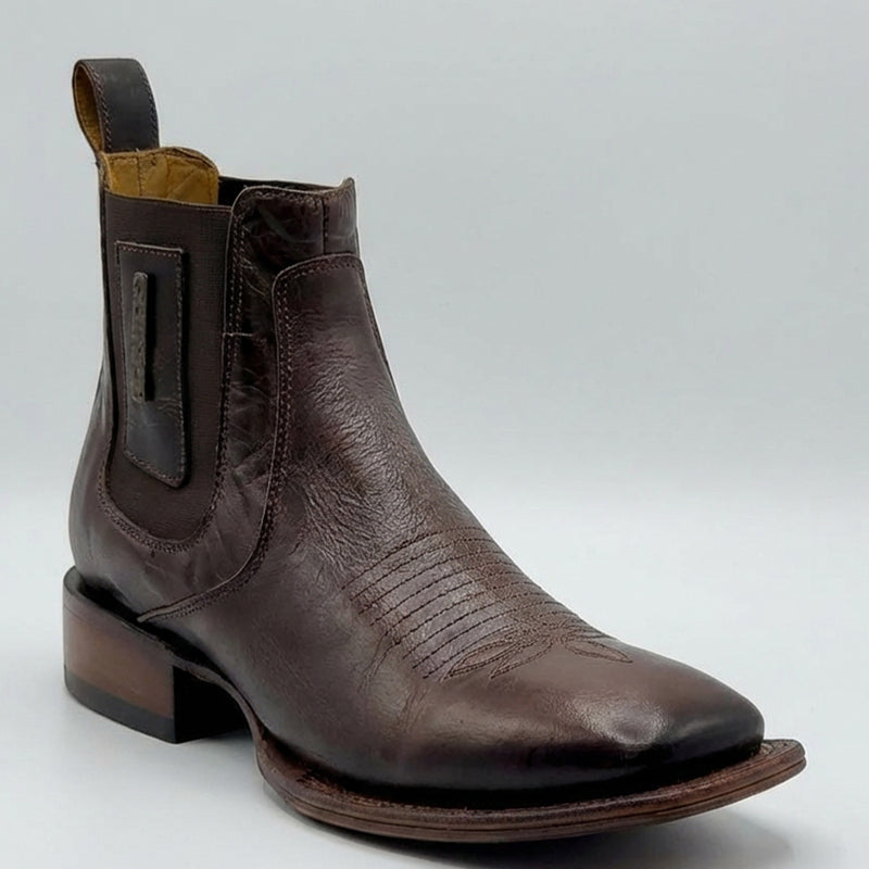 Quincy Men's Brown Square Toe Ankle Boot
