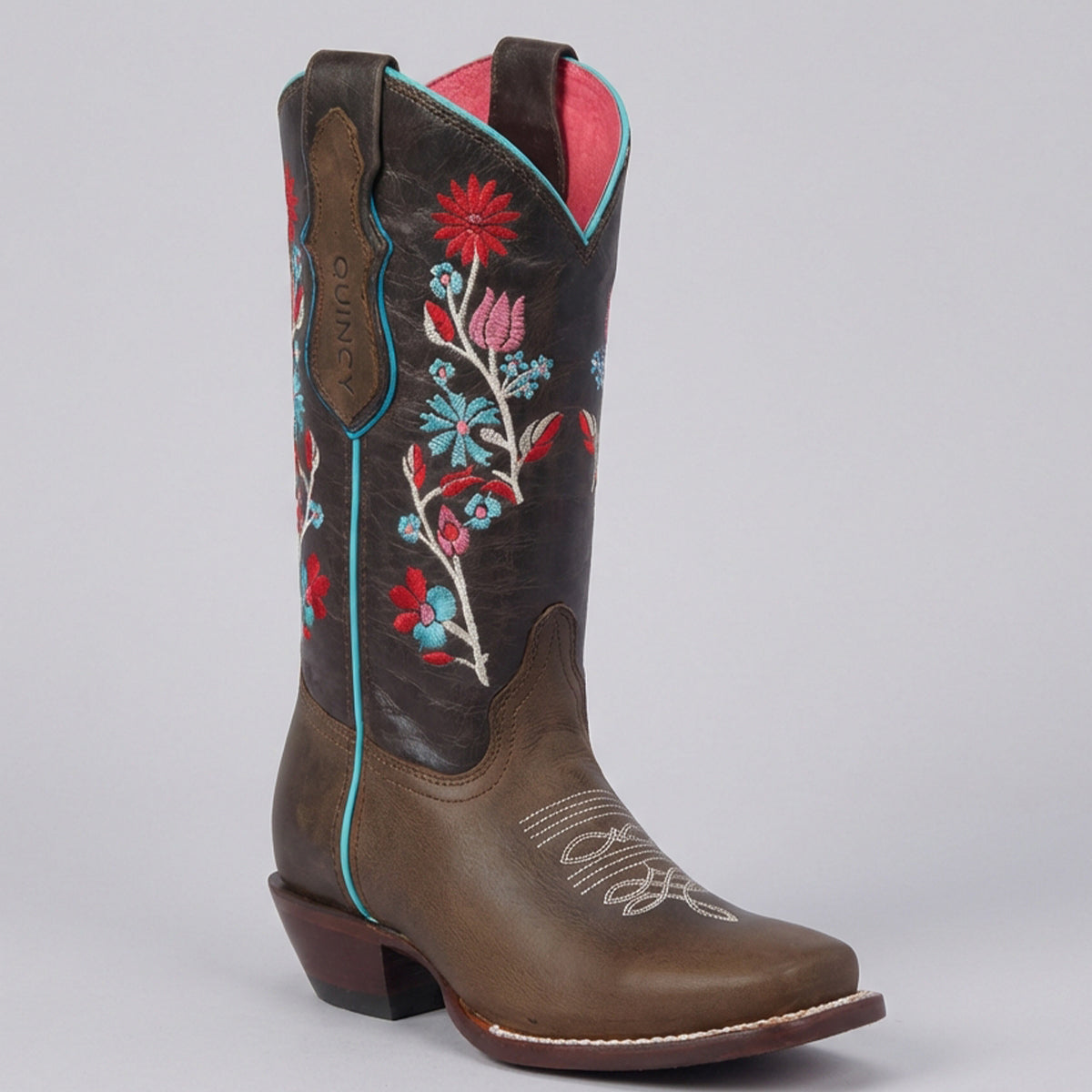Botas de Mujer Chocolate Floreada
