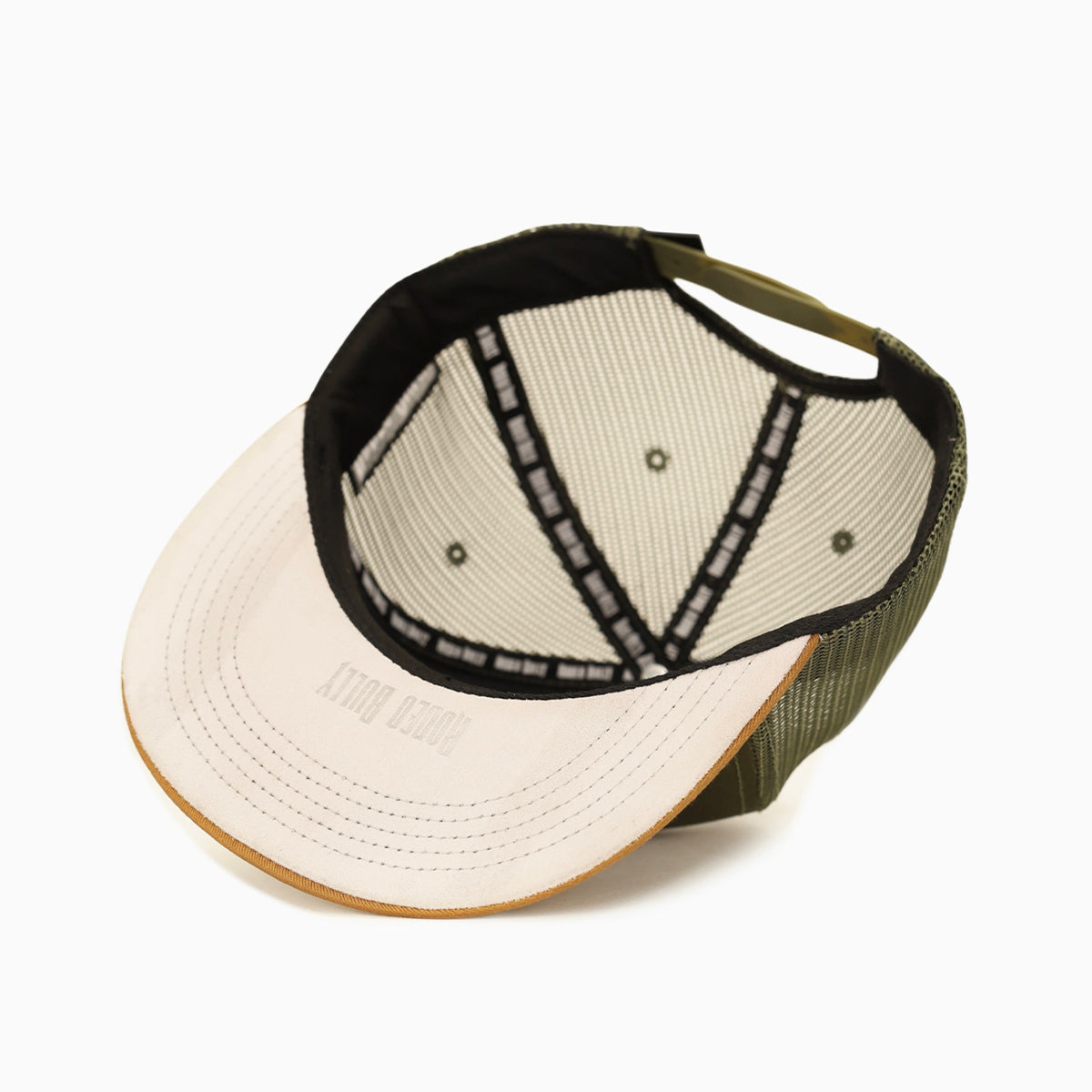 Gorra Trucker Rodeo Bully Verde Olivo y Café 