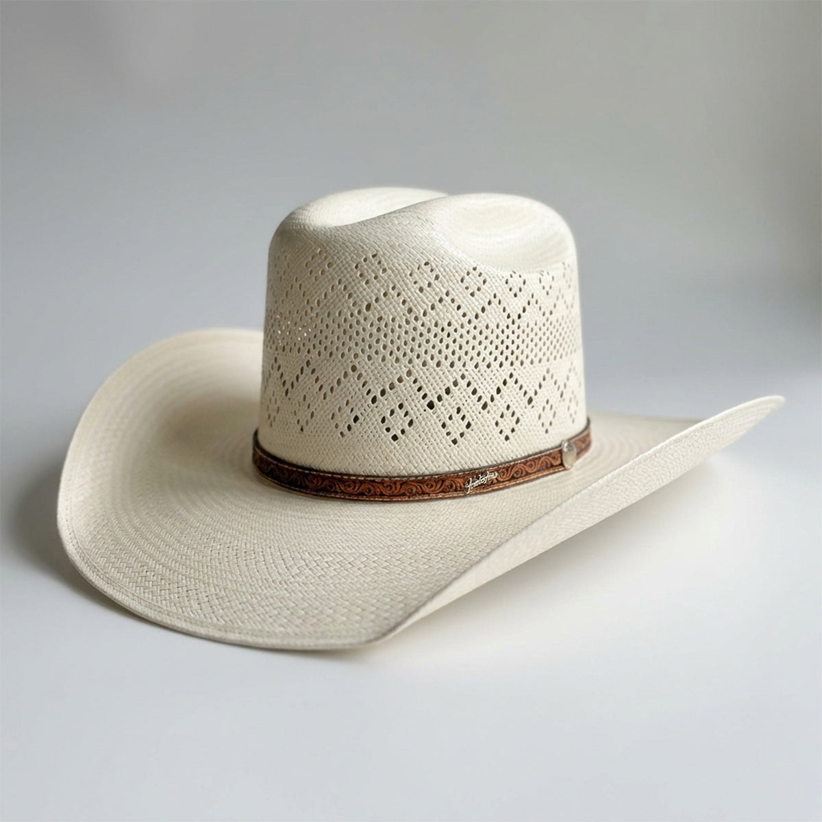 Tombstone 30X Ranger Minnick Crown Straw Cowboy Hat.