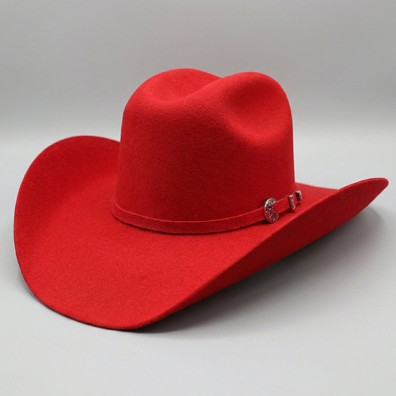 Tombstone Este Oeste Red Felt Cowboy Hats