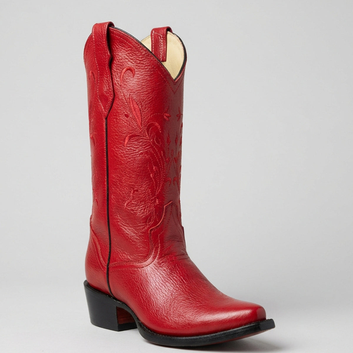 La Sierra Women's Red Cowgirl Boot Pointed Toe