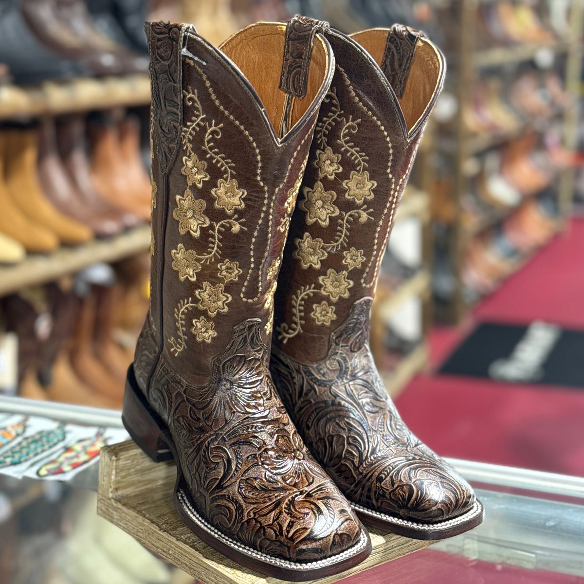 Rudel Linea Cowboy Boots Men’s Size 9 EE Wide Brown Leather Western Square Toe IMG_6064.jpg?v=1755543725 main image 3