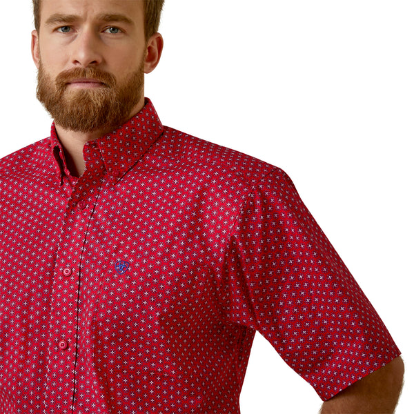 Red Western Shirt Jeremy Classic Fit