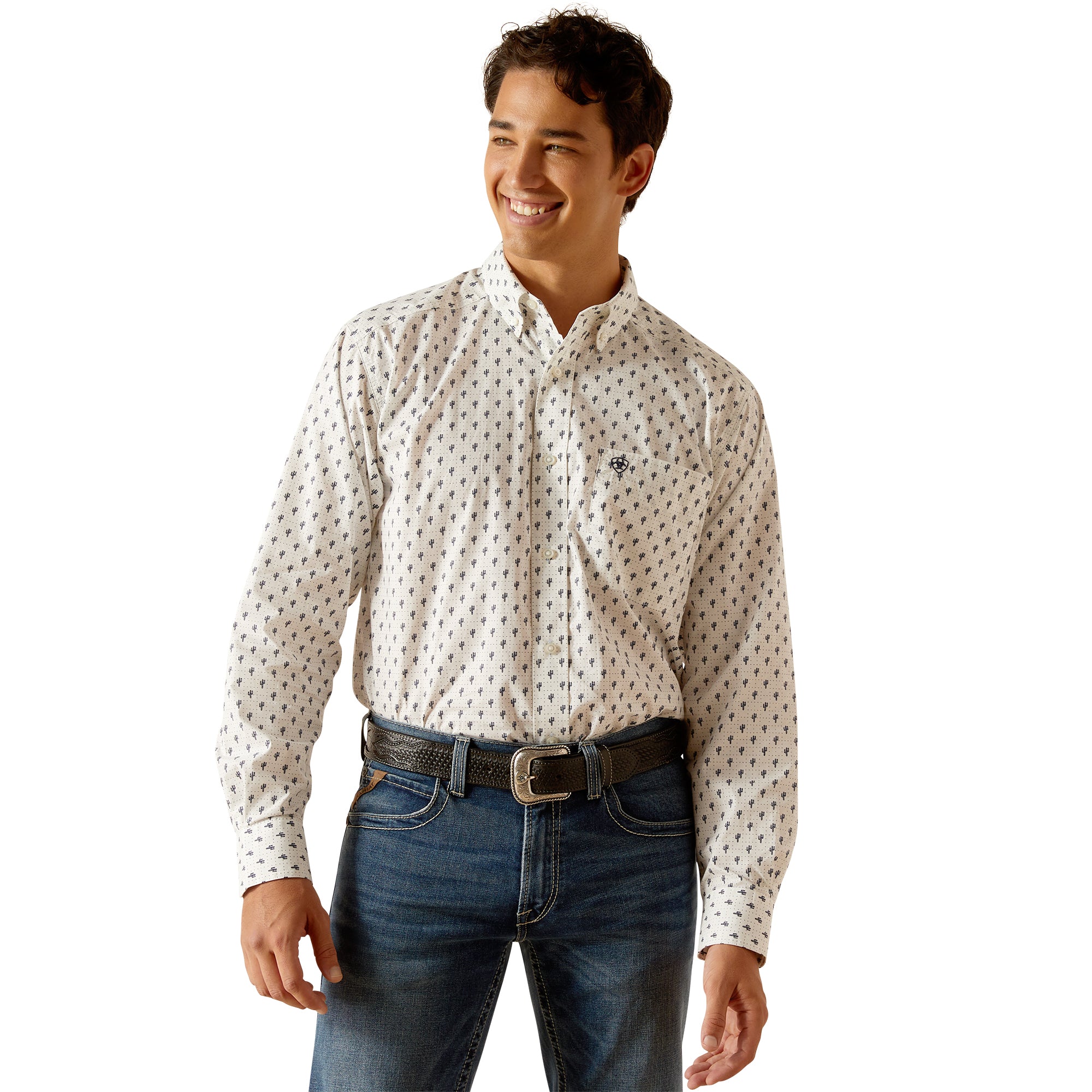 White Ariat Shirts Parker Classic Fit