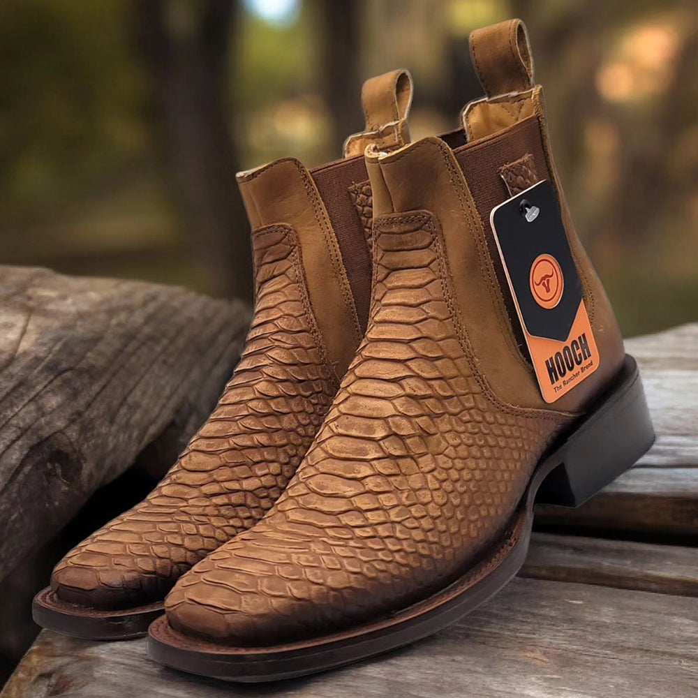 Python Print Ankle Cowboy Boots | Hooch Boots