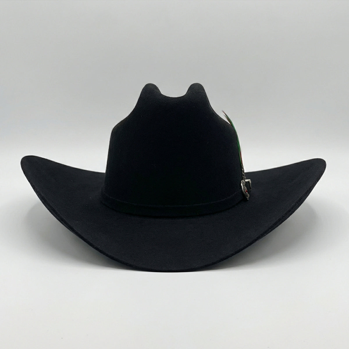 Front view of Tombstone 50X Marlboro Black Cowboy Hat